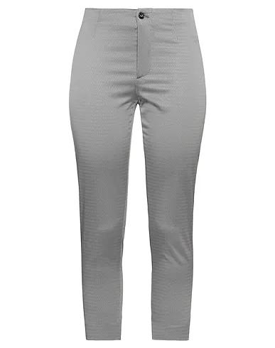 Grey Jacquard Cropped pants & culottes