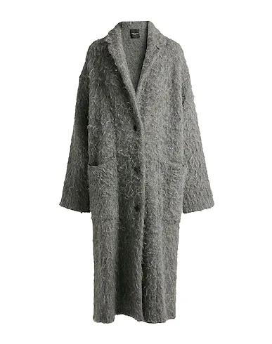 Grey Knitted Full-length jacket