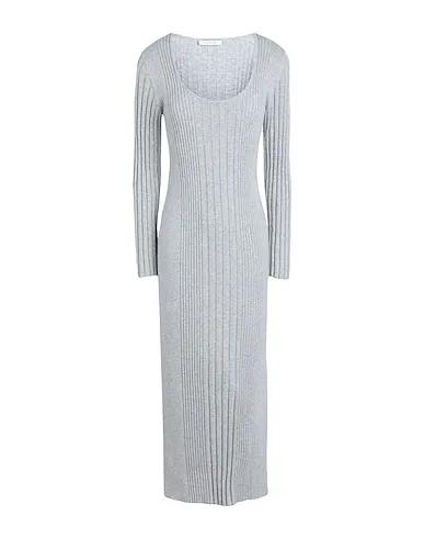 Grey Knitted Midi dress JASMINE RIB BLOCK DRESS

