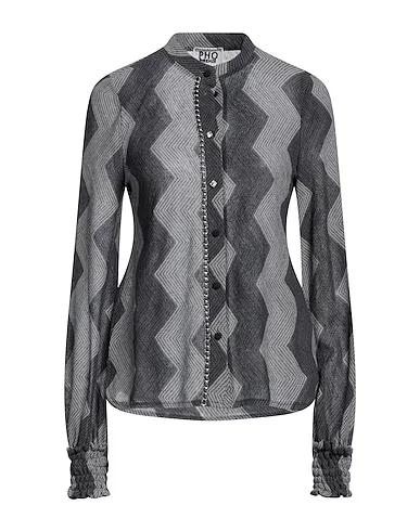 Grey Knitted Patterned shirts & blouses