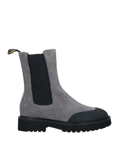 Grey Leather Ankle boot