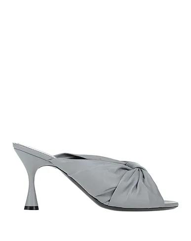 Grey Leather Sandals