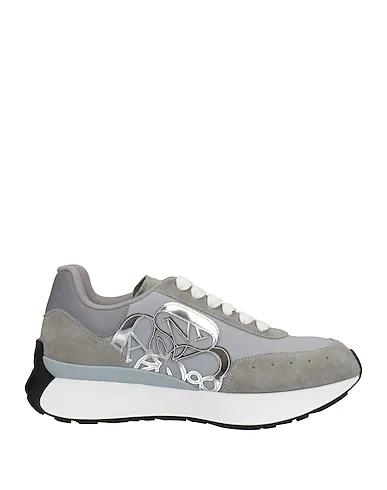 Grey Leather Sneakers
