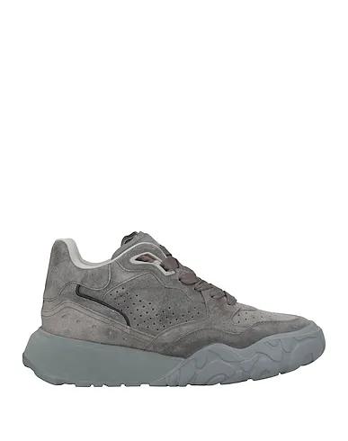 Grey Leather Sneakers