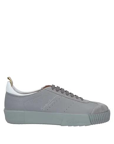 Grey Leather Sneakers