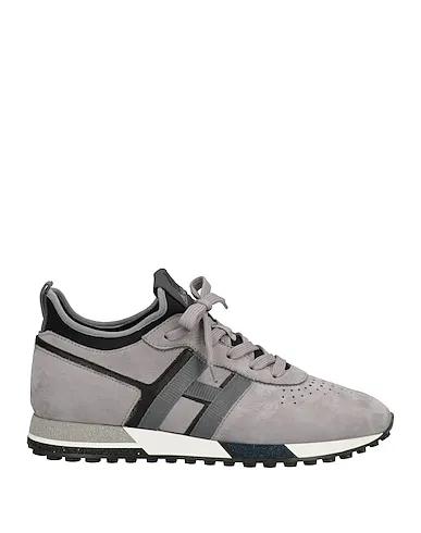 Grey Leather Sneakers