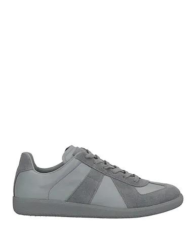 Grey Leather Sneakers