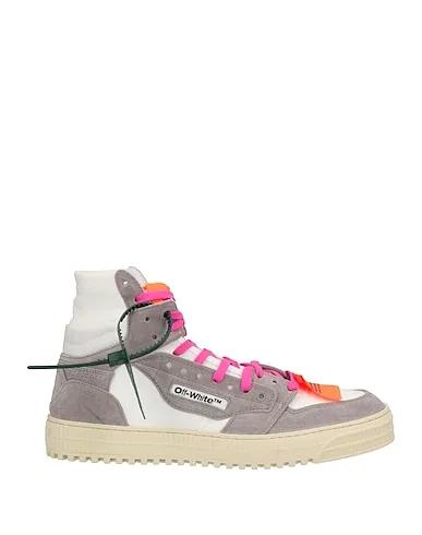 Grey Leather Sneakers