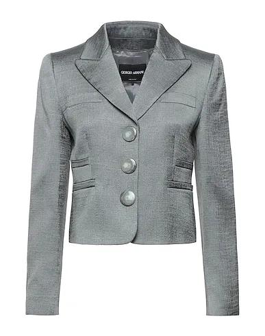 Grey Plain weave Blazer