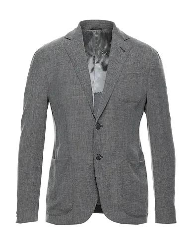 Grey Plain weave Blazer