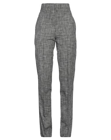 Grey Plain weave Casual pants