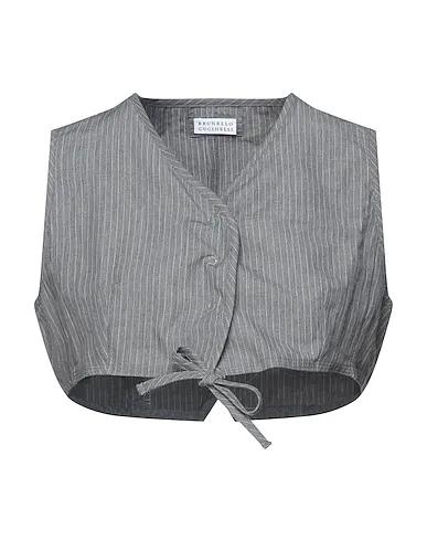 Grey Plain weave Crop top