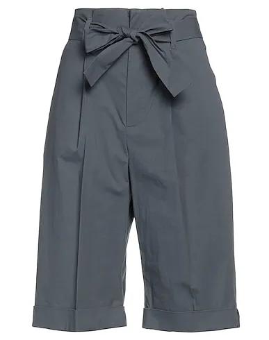 Grey Plain weave Cropped pants & culottes
