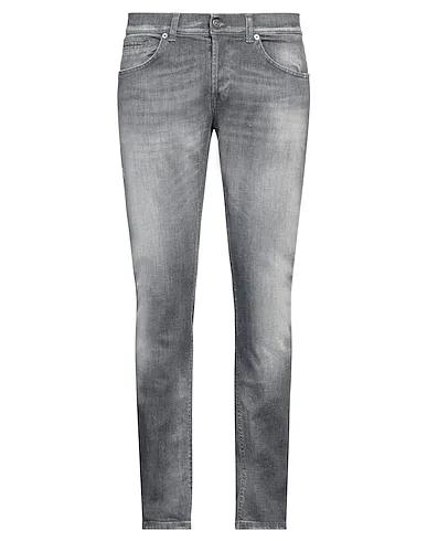 Grey Plain weave Denim pants