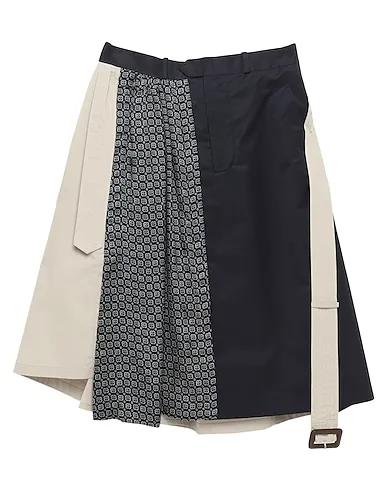 Grey Plain weave Midi skirt