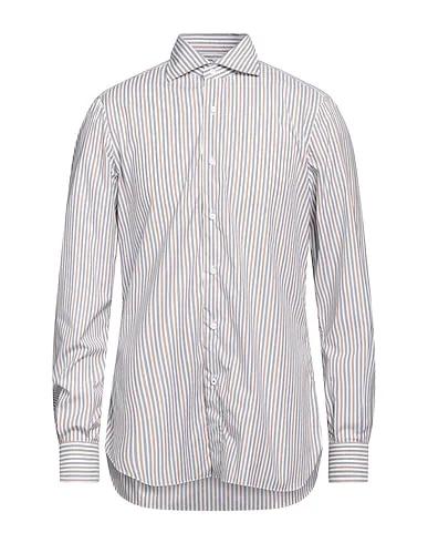 Grey Plain weave Striped shirt