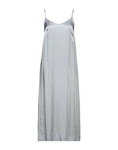 Grey Satin Midi dress