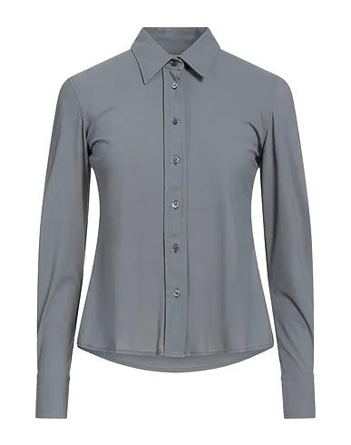 Grey Synthetic fabric Solid color shirts & blouses
