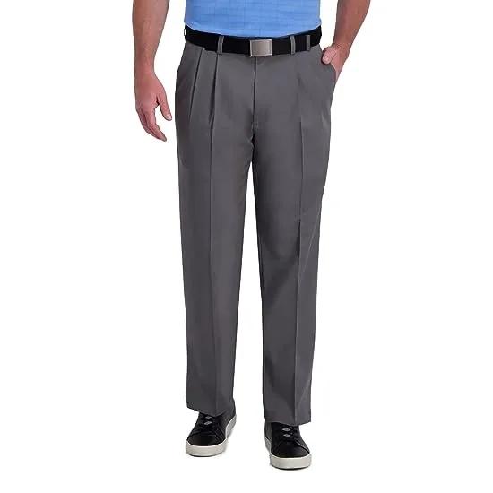 Haggar Men's Cool Right Performance Flex Solid Classic Fit Flat Front Pant - Reg. and Big & Tall Sizes