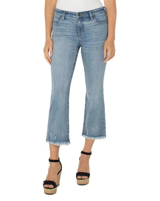 Hannah High Rise Cropped Flare Jeans in Spokane