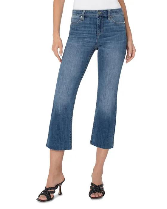 Hannah High Rise Cropped Flared Jeans in Astoria