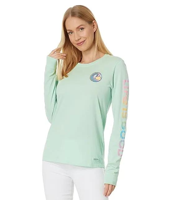Happiness Comes in Waves Spectrum Long Sleeve Crusher™-Lite Tee