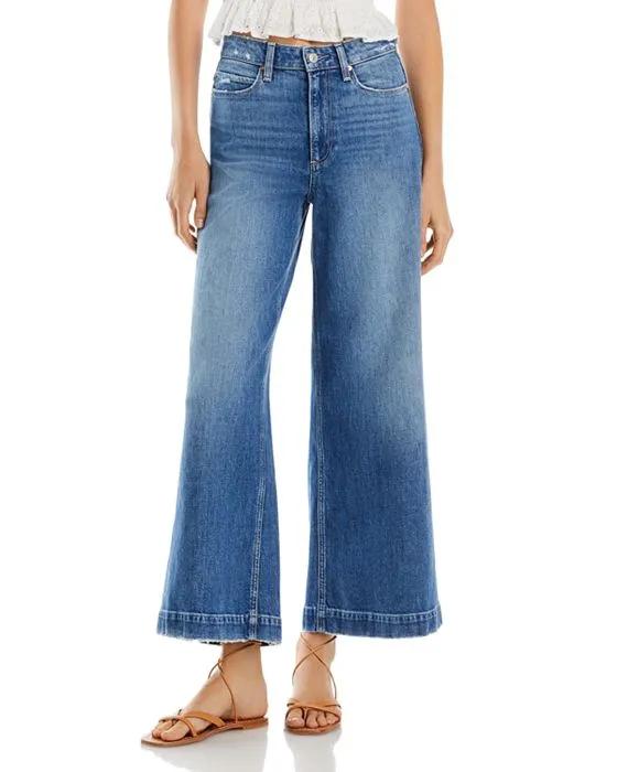 Harper High Rise Ankle Wide Leg Jeans in All That Distressed 