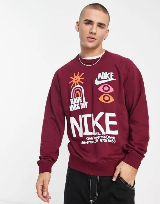HBR graphic logo sweatshirt in red