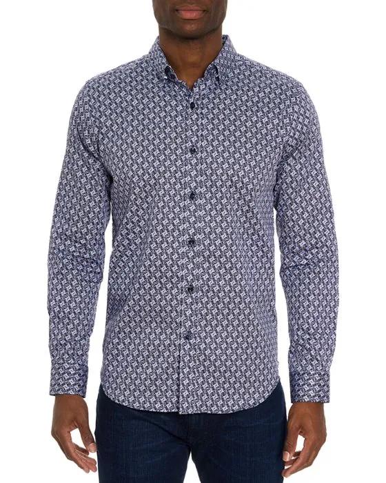 Headley Cotton Geo Print Tailored Fit Button Down Shirt - 100% Exclusive 