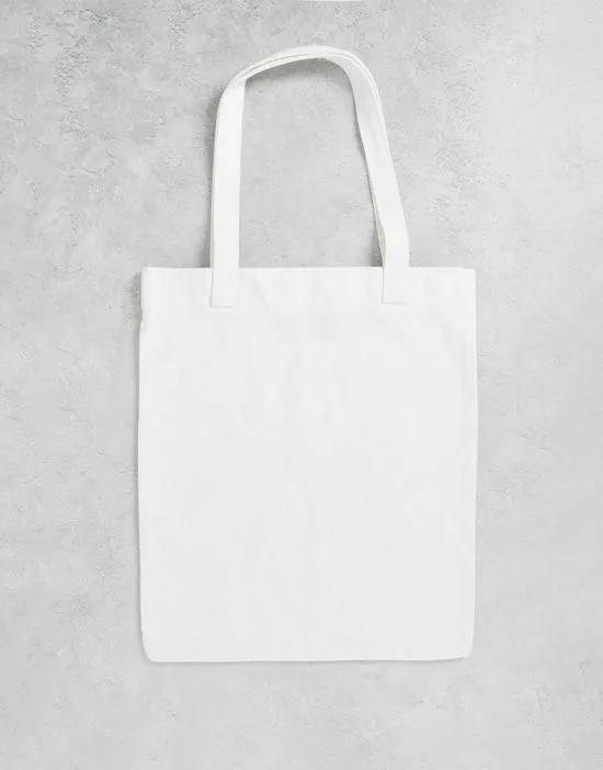 heavyweight cotton tote bag in ecru - CREAM