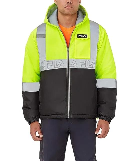 Hi Visibility Hooded Field Work Jacket