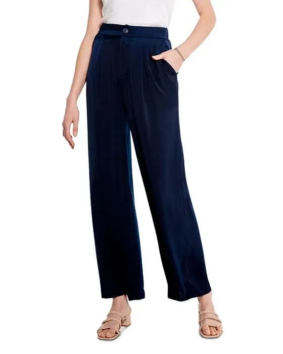 High Rise Pleated Wide Leg Pants
