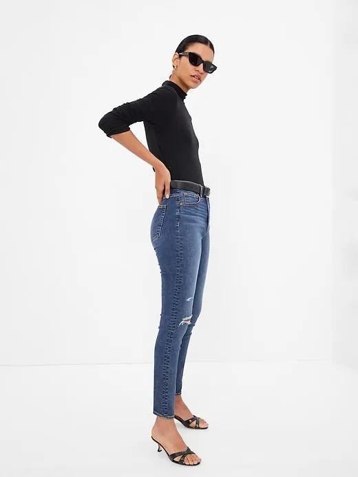 High Rise True Skinny Jeans with Washwell