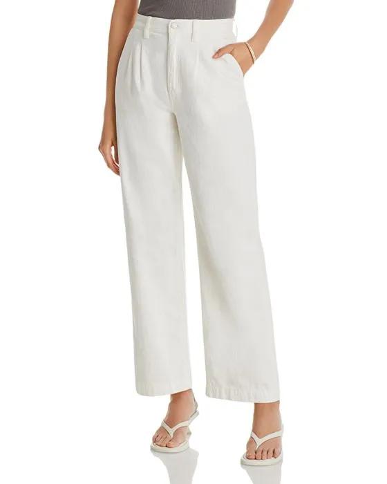 High Rise Wide Leg Jeans in Tile White