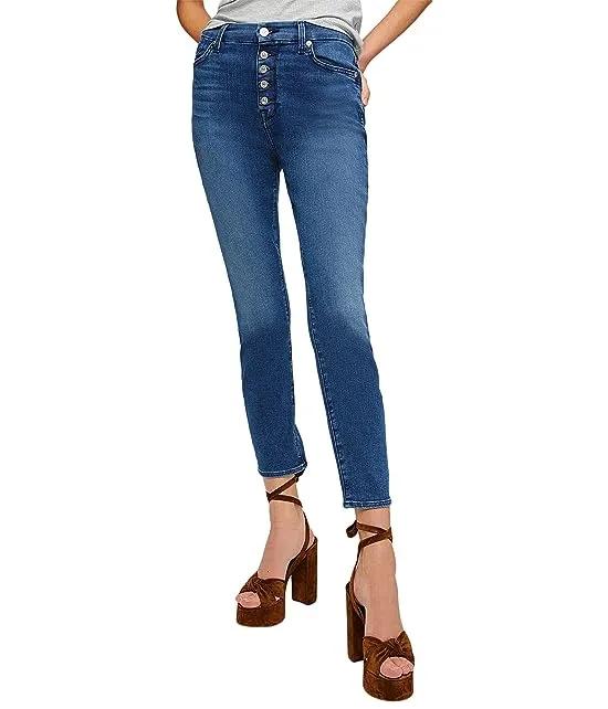 High-Waist Ankle Skinny in Peace Blue