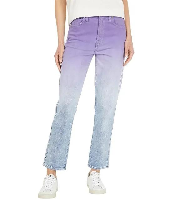 High-Waist Cropped Straight in Ombre Light Haven