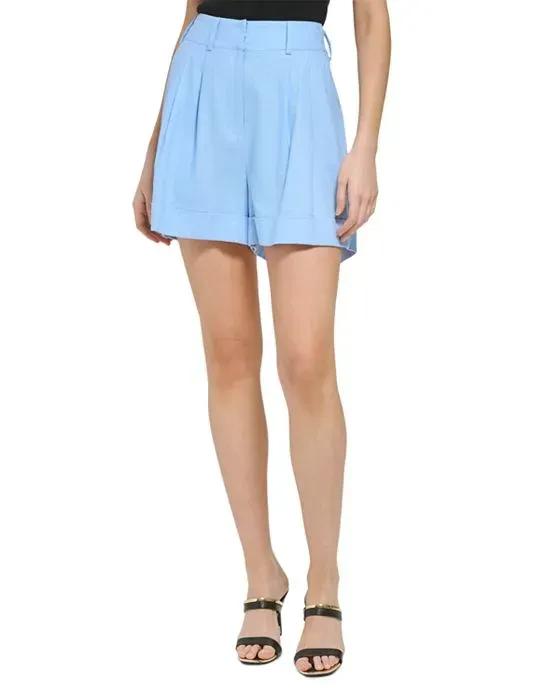 High Waisted Cuffed Shorts