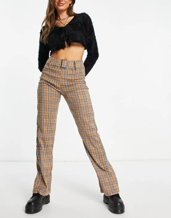 high waisted pants with belt