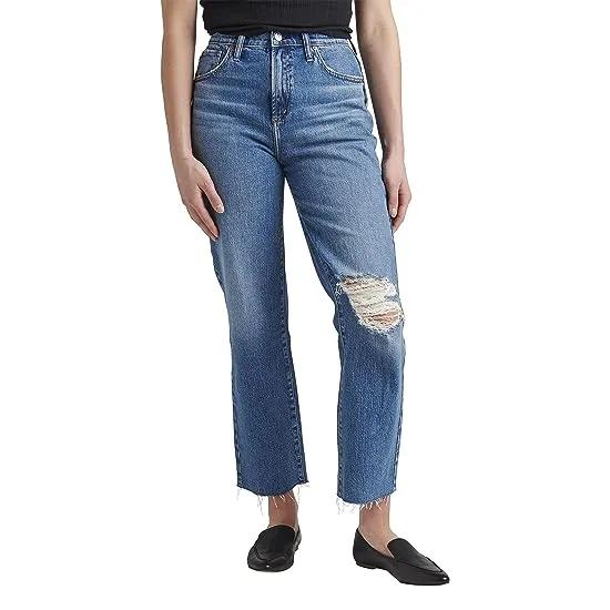 Highly Desirable High-Rise Straight Leg Jeans L28411RCS354