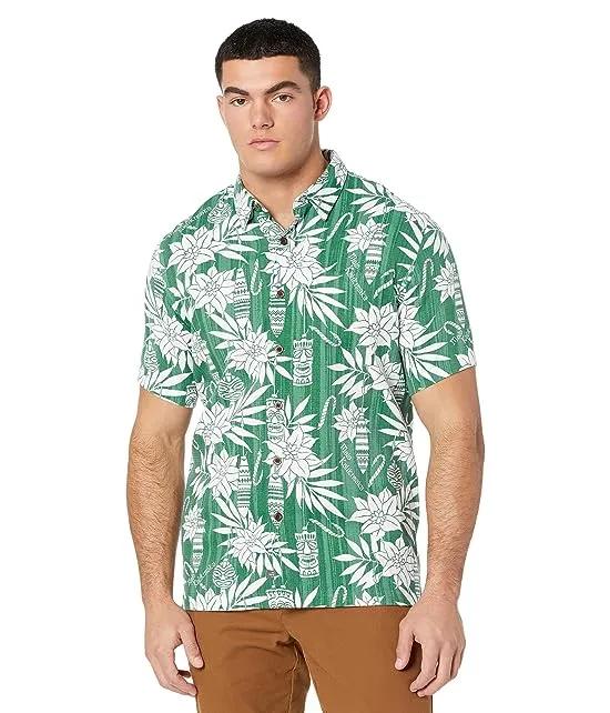 Holiday Time Short Sleeve Button-Up