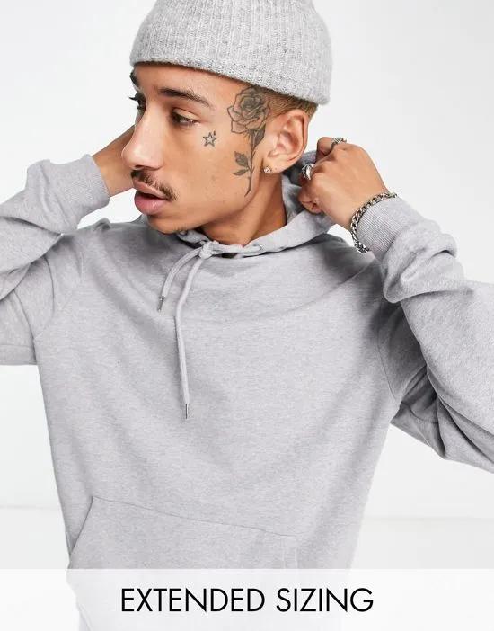 hoodie in gray marl