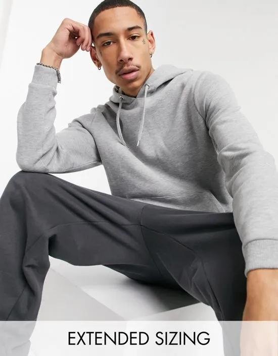 hoodie in gray marl
