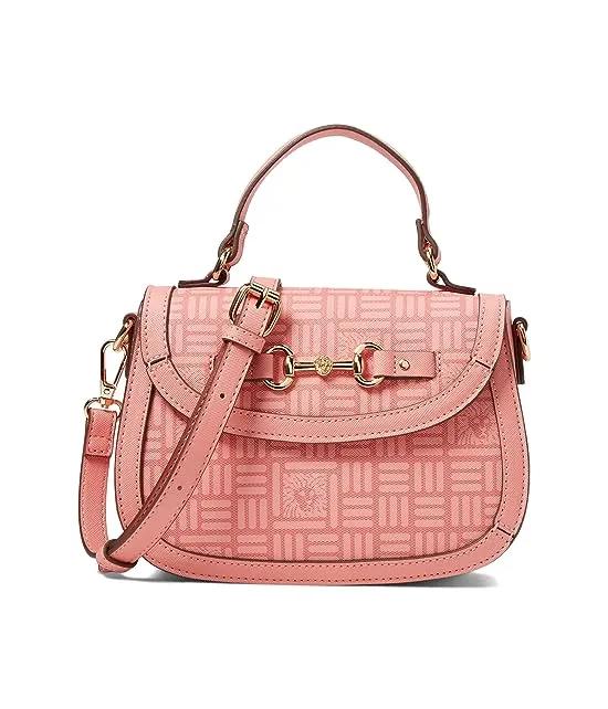 Horsebit Flap Satchel In Logo