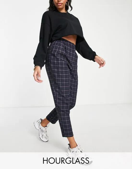 Hourglass smart tapered pant in navy check