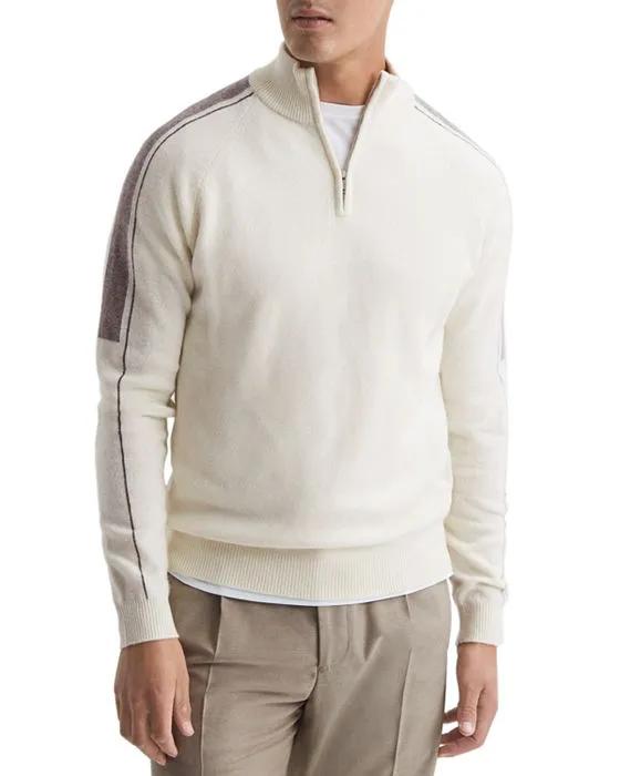 Hyde Quarter Zip Color Blocked Sweater