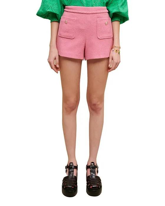 Iapela Tweed Pocket Shorts