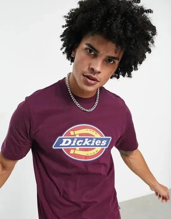 Icon logo t-shirt in burgundy