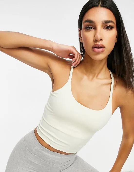 icon yoga cami crop top with inner bra