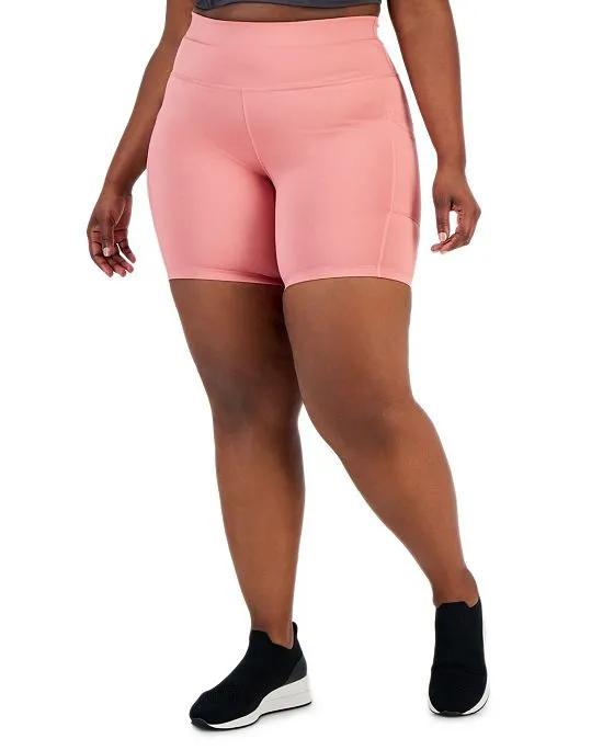 ID Ideology Plus Size Bike Shorts, Created for Macy's