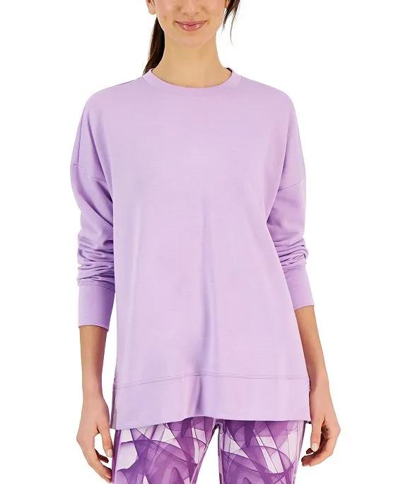 ID Ideology Women's Active Solid Crewneck Top, Created for Macy's